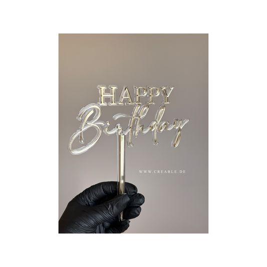 CAKE TOPPER - HAPPY BIRTHDAY