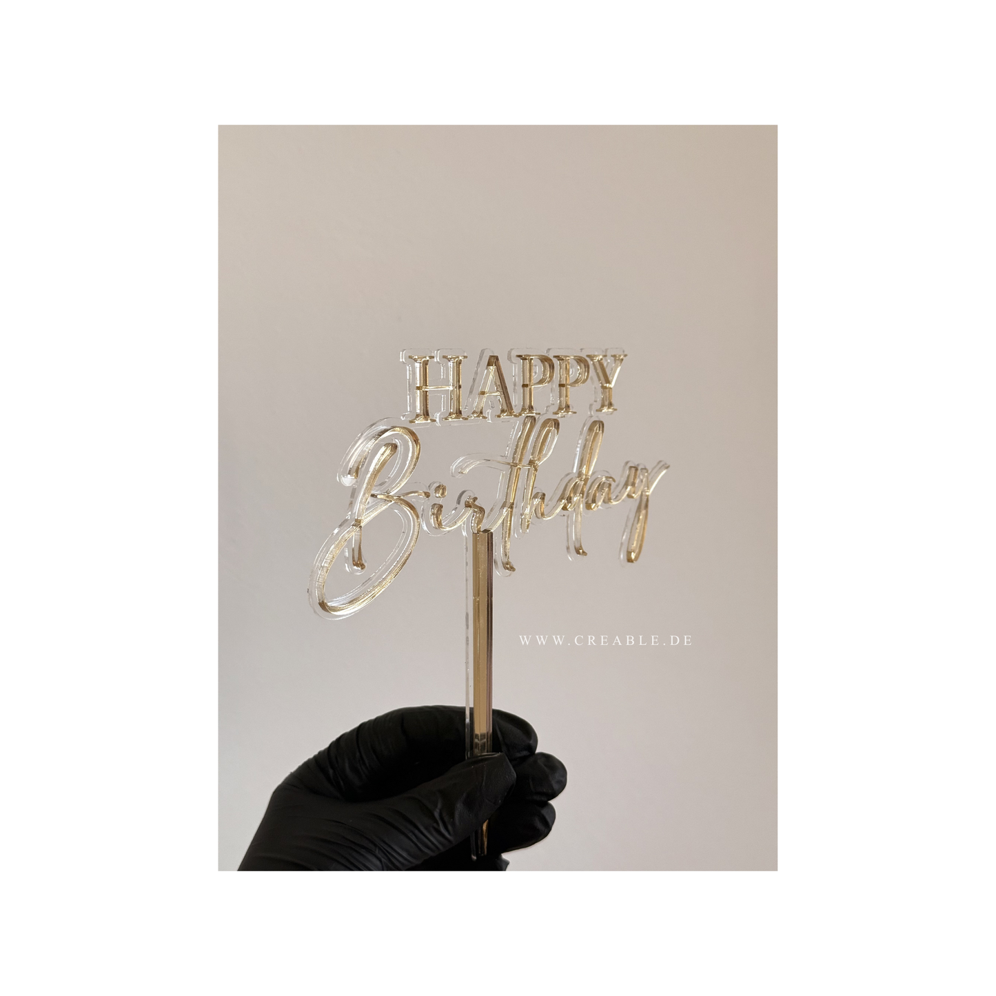 CAKE TOPPER - HAPPY BIRTHDAY